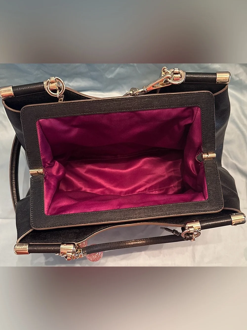 Coach 25245 Madison Caroline Women's Leather Satchel Handbag - Dark Brown